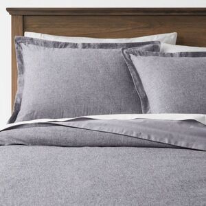 Threshold - King Cotton Linen Chambray Duvet Cover & Sham Set  Navy